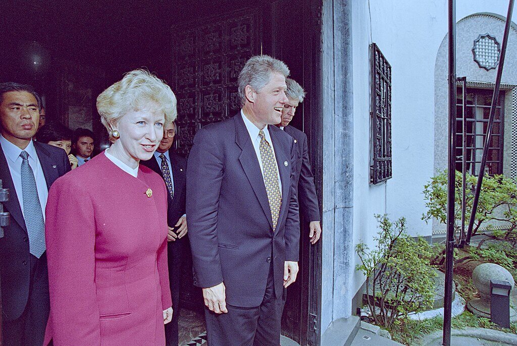 Bill Clinton with Kim Campbell