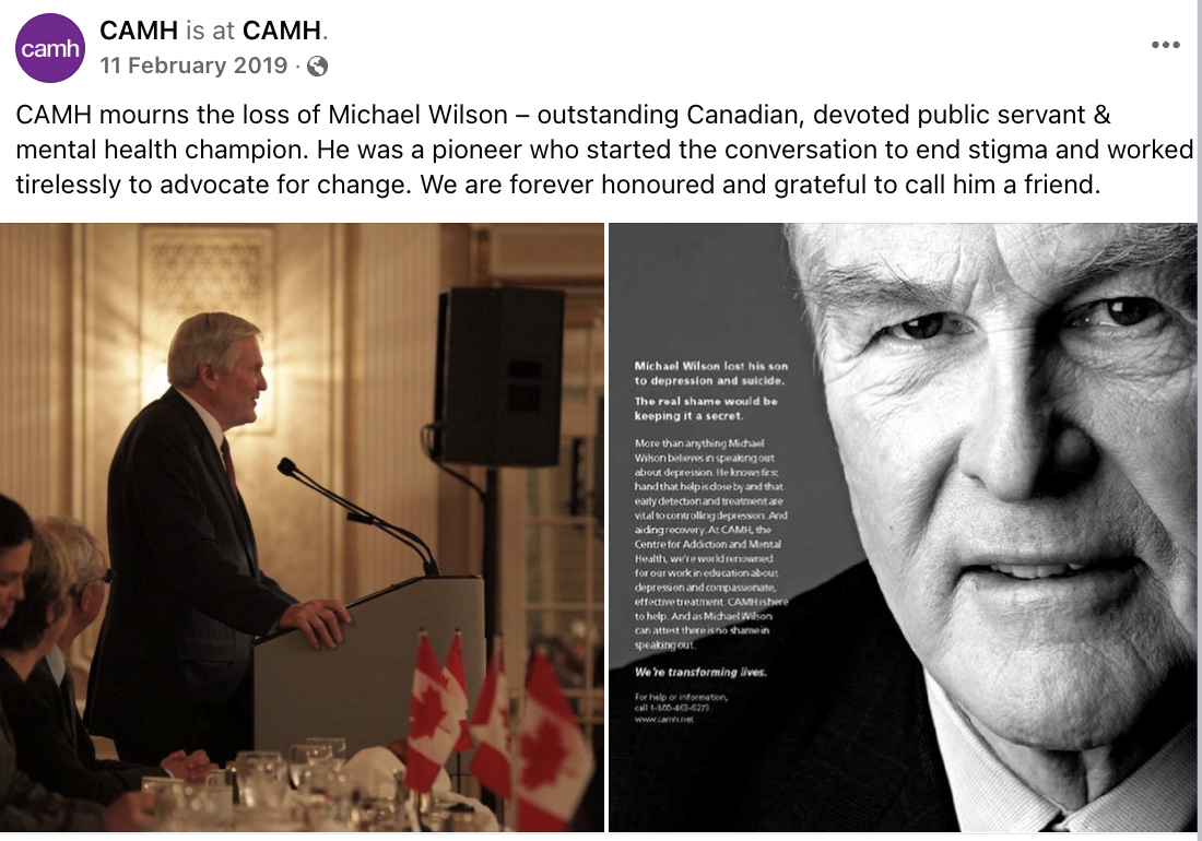CAMH mourns Michael Wilson
