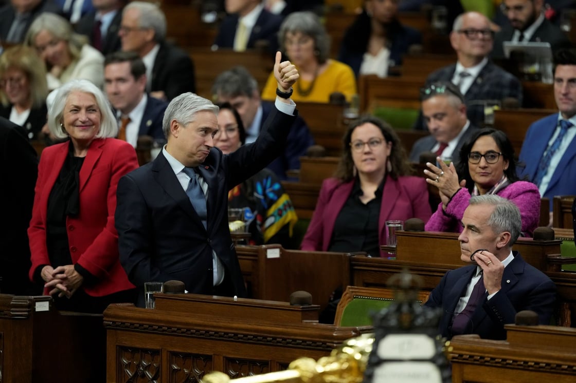 Mark Carney and fellow members in the House of Commons.